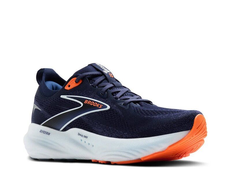 ブルックス メンズ シューズ スニーカー Brooks Glycerin 22 Running Shoe Mens NavyOrange ネイビー