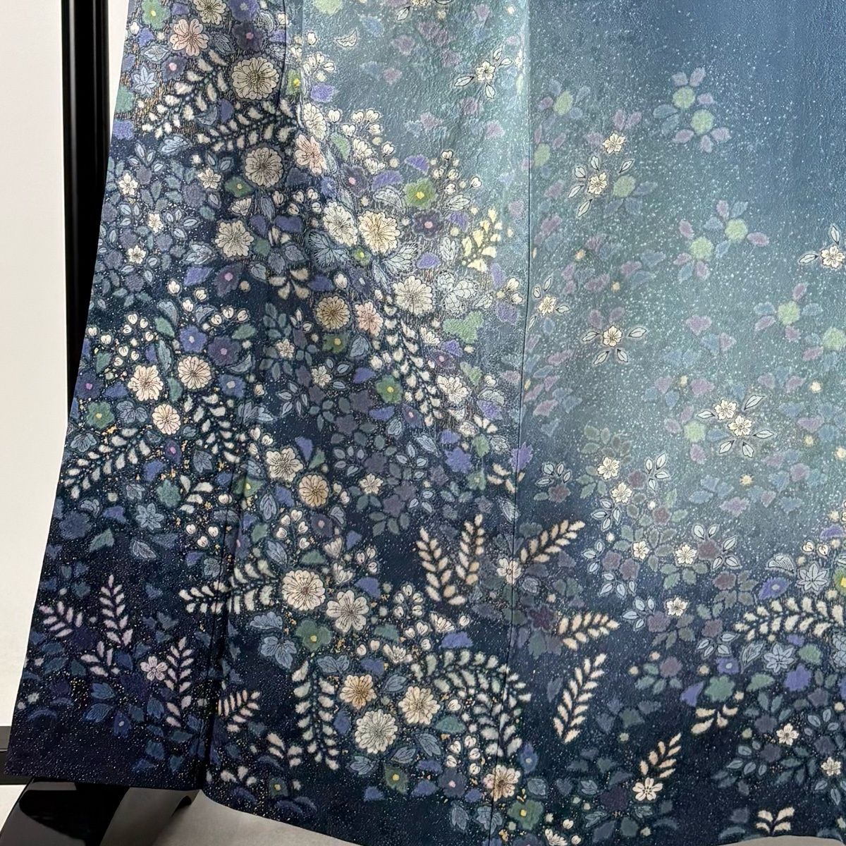 吉乃 一廉 紺 セット 袋帯 訪問着 作家物 銀通し 辻ヶ花 辻が花 落款 青 美品】 訪問着 身丈164.5cm 裄丈67cm M 単衣 吉乃一廉 ほていや 落款