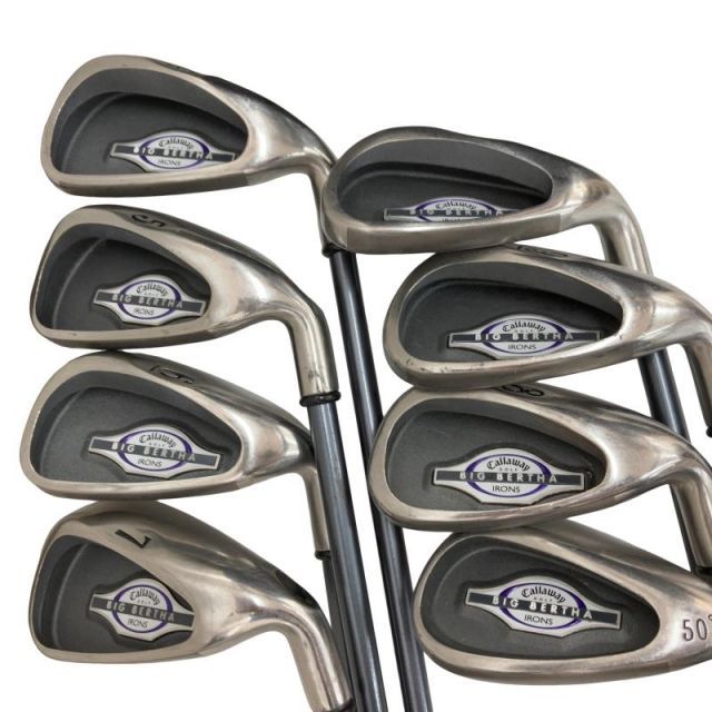 【中古】 キャロウェイ BIG BERTHA IRONS(2002) 8S レディース USA アイアンセット IR RCH 65i (フレックスL) レディース 女性用 右利き 右用 Cランク ゴルフクラブ