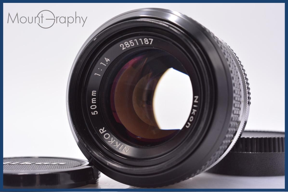 【動作保証】 ニコン Nikon NIKKOR 50mm F1.4 非Ai 前後キャップ付 同梱無料 #am7062