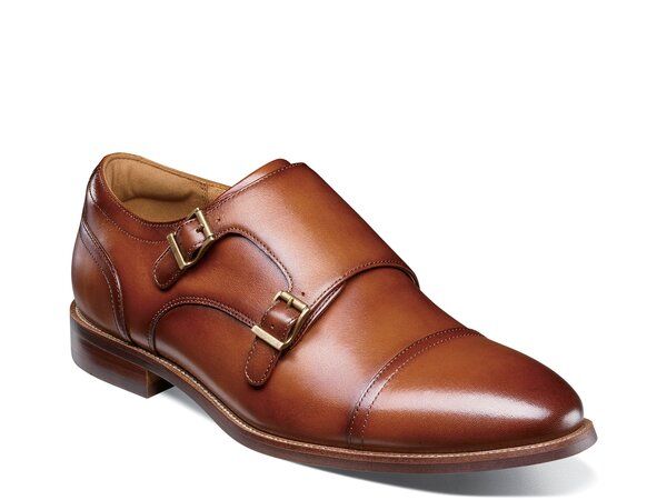 フローシャイム メンズ シューズ スリッポン・ローファー モンクストラップ モンク Florsheim Rucci Monk Strap SlipOn Cognac
