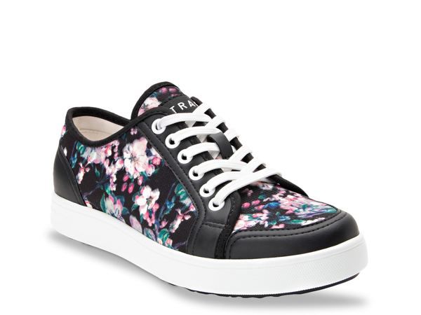 アレグリア レディース シューズ スニーカー TRAQ by Alegria Sneaq Sneaker Womens BlackMulticolor Floral Print ブラック