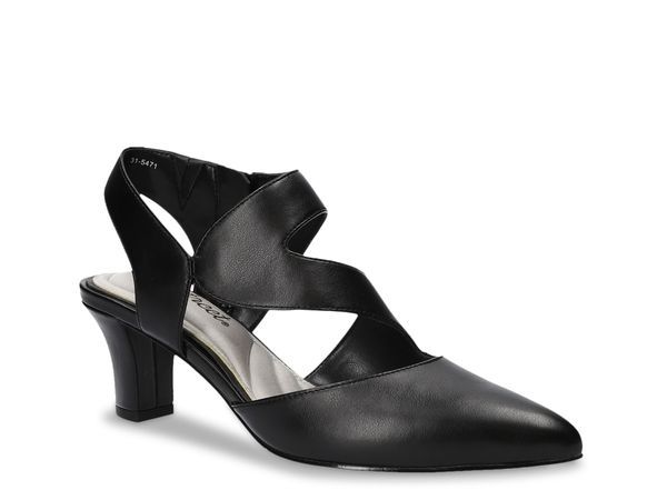 イージーストリート レディース シューズ サンダル Easy Street Venue Sandal Black Leather ブラック