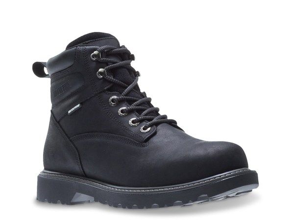 ウルヴァリン メンズ シューズ ブーツ・レインブーツ Tシャツ ブーツ Wolverine Floorhand Steel Toe Work Boot Black ブラック