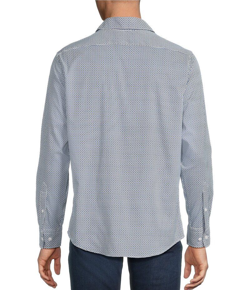 ダニエル クレミュ メンズ トップス シャツ デニム Cremieux Premium Denim Geometric Dot Long Sleeve Woven Shirt Blue ブルー