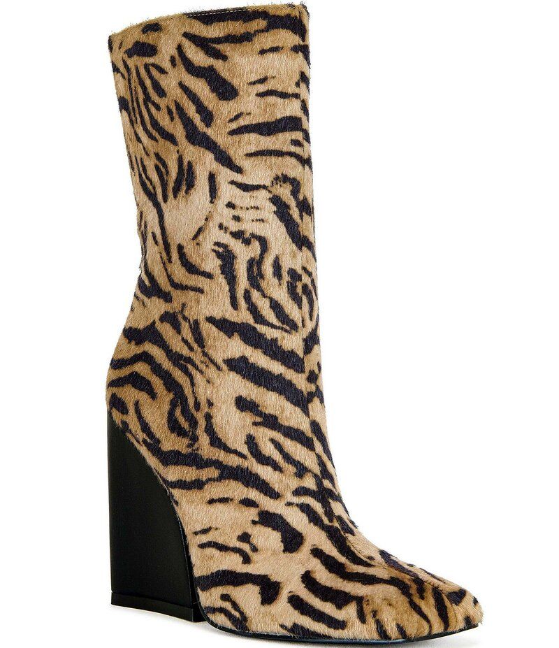 アザレア ワン レディース シューズ ブーツ・レインブーツ プリント ブーツ Azalea Wang Notebook Tiger Print Boots Tan Multi タン