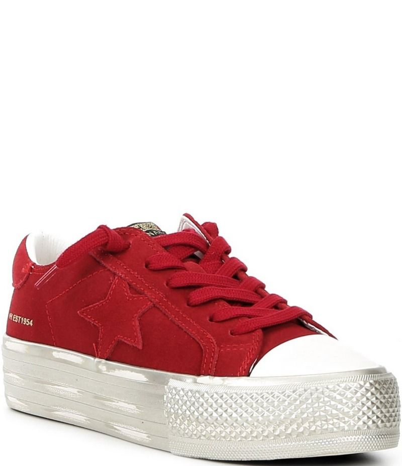 ヴィンテージハバナ レディース ボトムス カジュアルパンツ プラットフォーム トール スニーカー スエード Vintage Havana Amaze Suede Metallic Platform Sneakers Red レッド