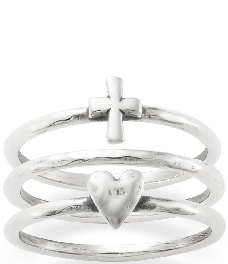 ジェームズ エイヴリー レディース アクセサリー 指輪 James Avery Faith Love Ring Set Sterling Silver シルバー