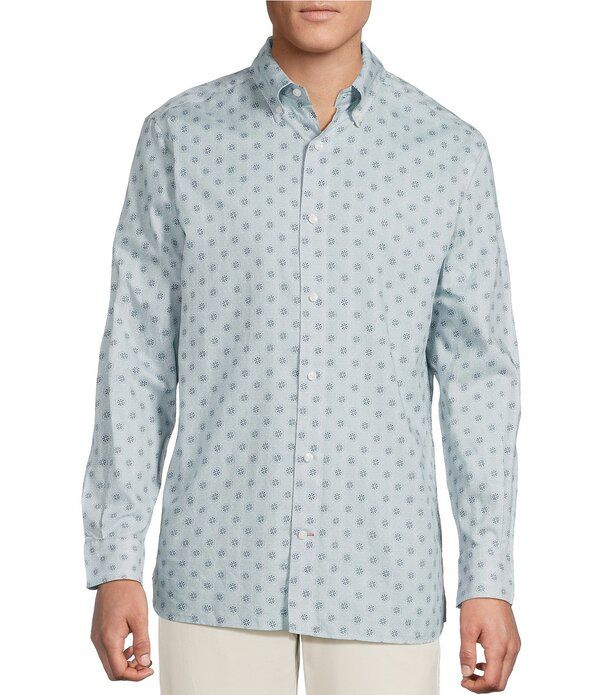 ダニエル クレミュ メンズ トップス シャツ Cremieux Blue Label Twill Circle Geometric Long Sleeve Woven Shirt China Blue ブルー
