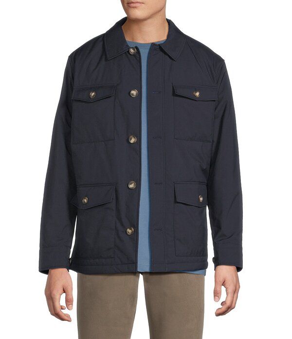 ダニエル クレミュ メンズ アウター ジャケット・ブルゾン Cremieux Blue Label Patch Pocket Padded Jacket Navy ネイビー