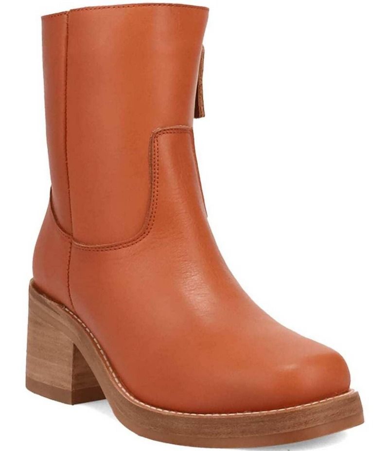ディンゴ レディース シューズ ブーツ・レインブーツ レザー Dingo Roxy Leather Chunky Sole Booties Russet
