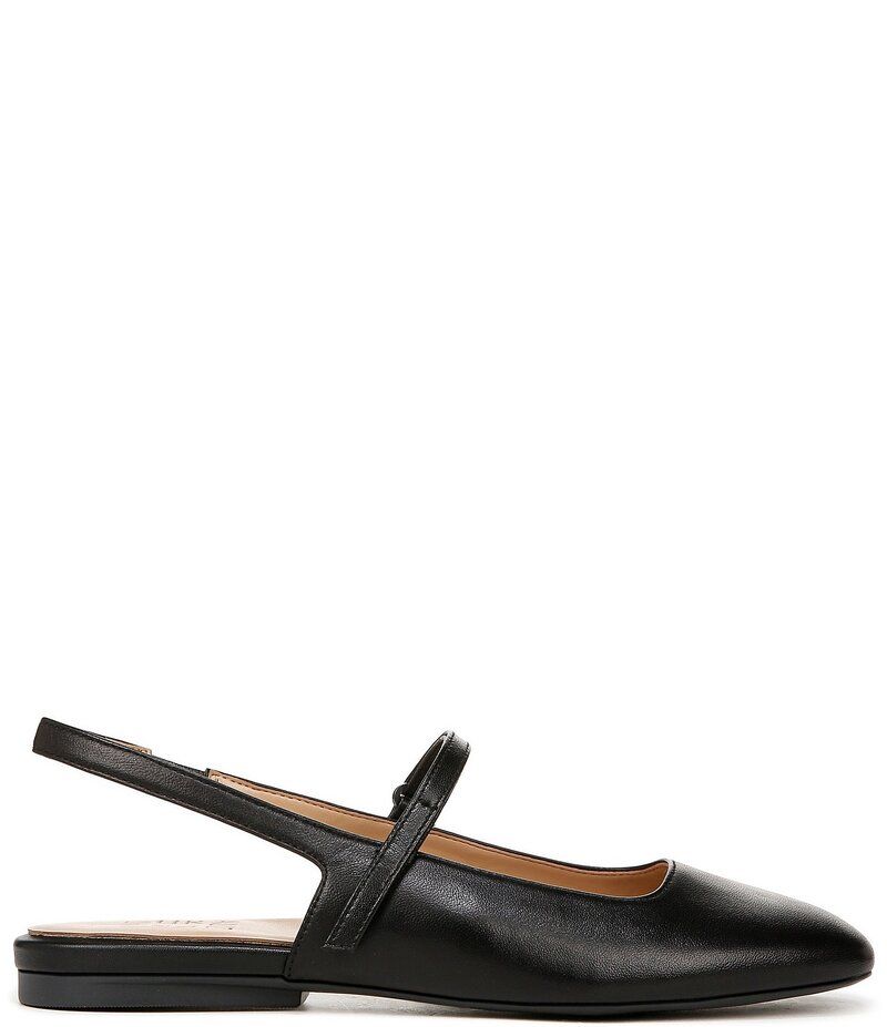 ナチュライザー レディース シューズ パンプス レザー Naturalizer Connie Leather Slingback Mary Jane Ballet Flats Black ブラック