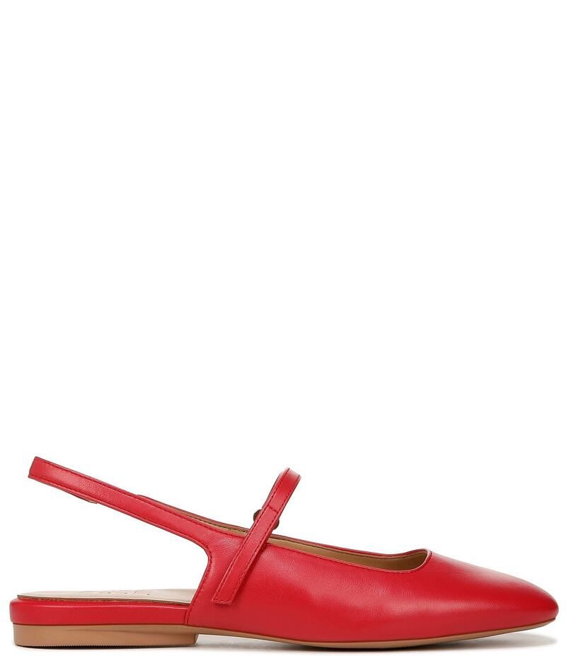ナチュライザー レディース シューズ パンプス レザー Naturalizer Connie Leather Slingback Mary Jane Ballet Flats Crantini Red レッド