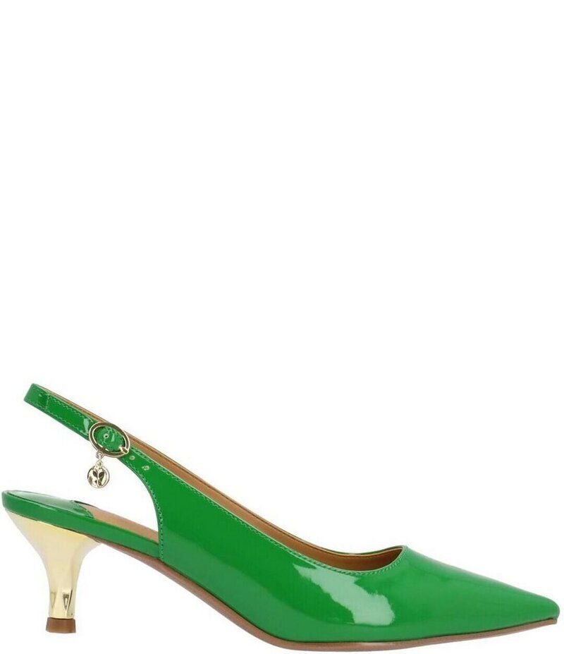 ジェイレニー レディース シューズ ヒール J Renee Ferryanne Patent Slingback Pumps Green グリーン