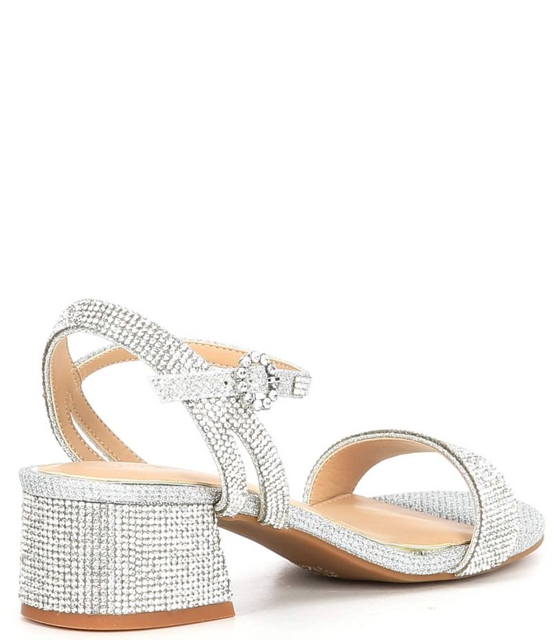カッパーキー レディース シューズ サンダル Copper Key Waltz Glitter Rhinestone Dress Sandals Silver シルバー