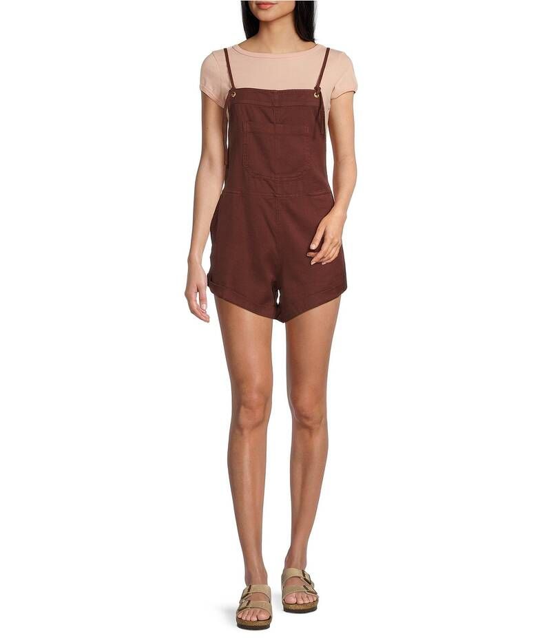 ビラボン レディース ボトムス ハーフパンツ・ショーツ ロンパース Billabong Wild Pursuit Romper Chocolate chip チョコレート