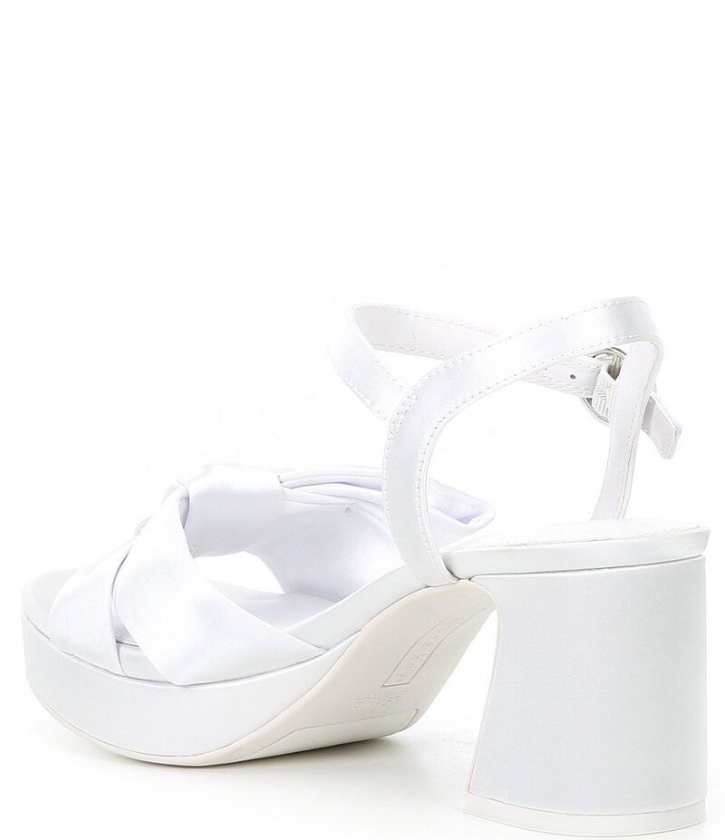 カッパーキー レディース シューズ サンダル プラットフォーム サテン Copper Key Lux Satin Bow Platform Dress Sandals White ホワイト カッパーキー レディース シューズ サンダル プラットフォーム サテン Copper Key Lux Satin Bow Platform Dress Sandals White ホワイト