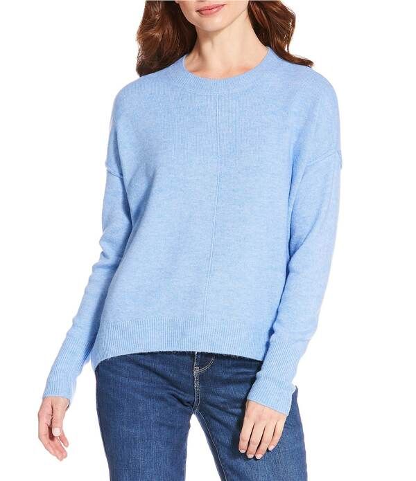 ヴィンスカムート レディース アウター ニット・セーター クルーネック Vince Camuto Crew Neck Long Sleevextended Shoulder Seamed Cozy Statement Sweater Marine Blue ブ