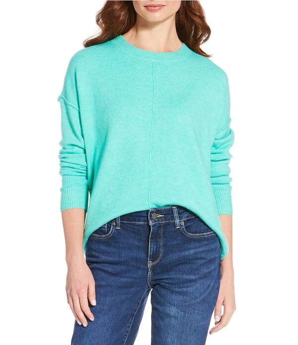 ヴィンスカムート レディース アウター ニット・セーター クルーネック Vince Camuto Crew Neck Long Sleevextended Shoulder Seamed Cozy Statement Sweater Aqua アクア
