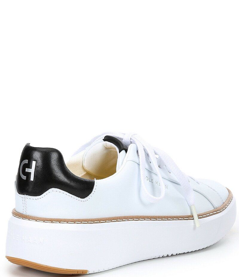 コールハーン レディース ボトムス カジュアルパンツ プラットフォーム スニーカー レザー Cole Haan GrandPro Topspin Leather Platform Sneakers IvoryBlack アイボリー
