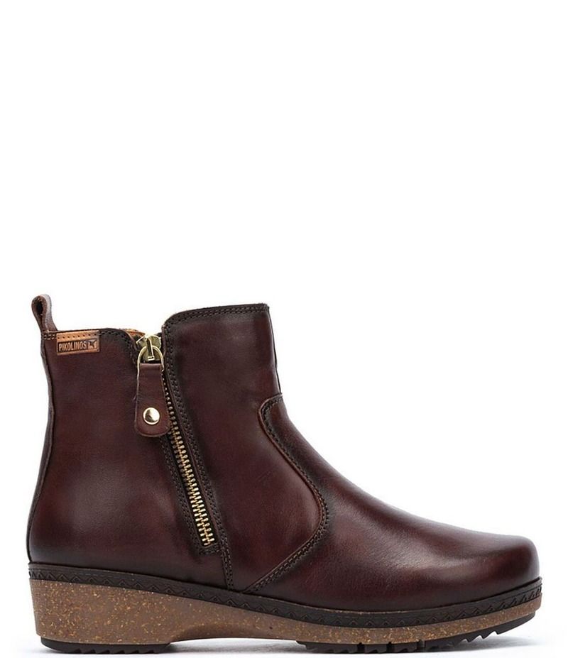ピコリーノス レディース シューズ ブーツ・レインブーツ レザー Pikolinos Granada WaterResistant Leather Booties Caoba