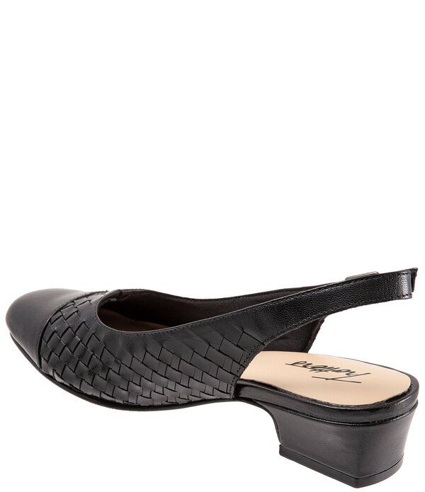 トロッターズ レディース シューズ パンプス レザー Trotters Dea Woven Leather Slingback Pumps Black ブラック トロッターズ レディース シューズ パンプス レザー Trotters Dea Woven Leather Slingback Pumps Black ブラック