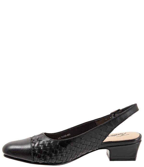 トロッターズ レディース シューズ パンプス レザー Trotters Dea Woven Leather Slingback Pumps Black ブラック トロッターズ レディース シューズ パンプス レザー Trotters Dea Woven Leather Slingback Pumps Black ブラック
