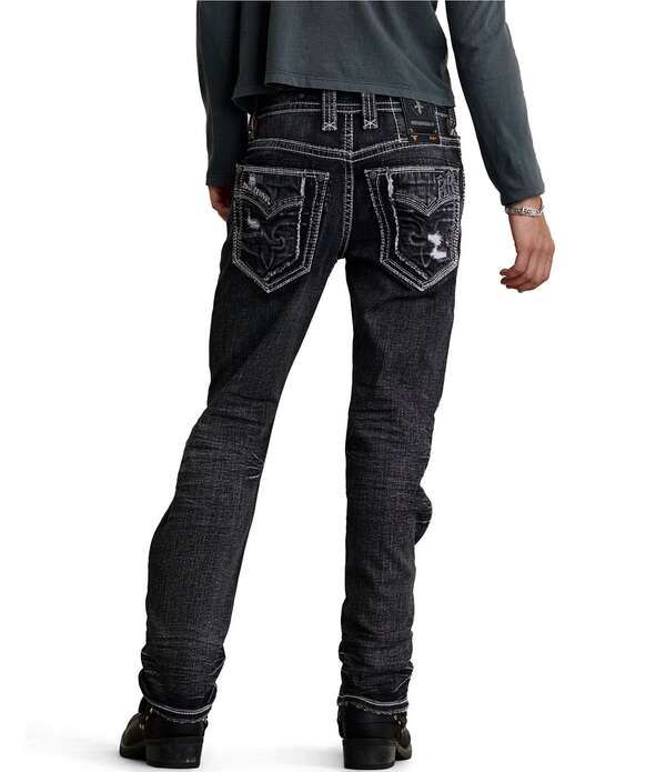 リバイバルメンズ ロックリバイバル デニム N3458 Rock Revival デニムパンツ ジーンズ  完売 ロックリバイバル Rock Revival メンズ ボトムス デニムパンツ ジーンズ ロゴ刺繍・バックポケットロゴステッチ・ボタンロゴ刻印・ダメージ加工入りデニムパンツ ネイビー RRJ8618 5 JOHN05 R25800 2020年春夏新作 送料無料 smtb-tk WA10A
