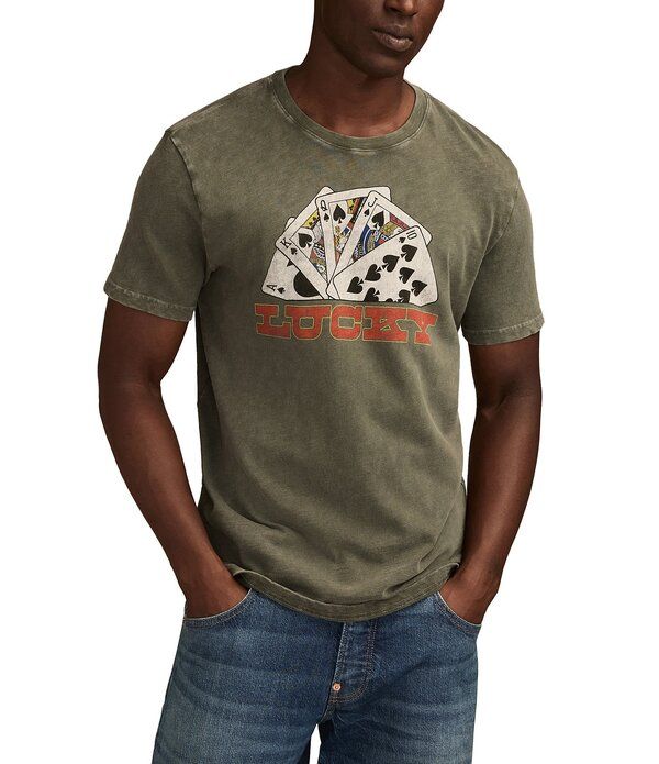 ラッキーブランド メンズ トップス シャツ ジャージー Lucky Brand Lucky Pokeroom Short Sleeve Jersey TShirt Beetle