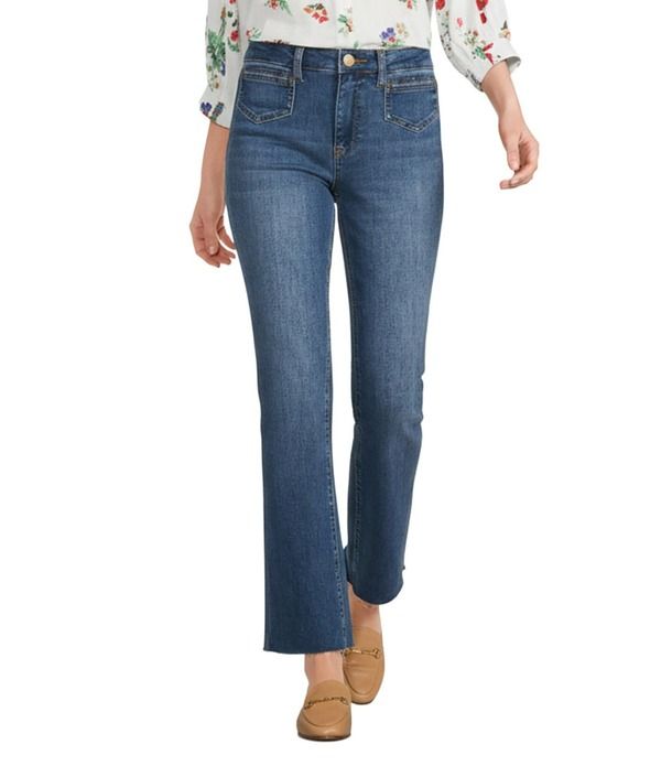 カットフロムザクロス レディース ボトムス デニムパンツ フレア ジーンズ KUT from the Kloth Kelsey Stretch Denim Patch Pocket Flare Leg Jeans Unbreakable デニム