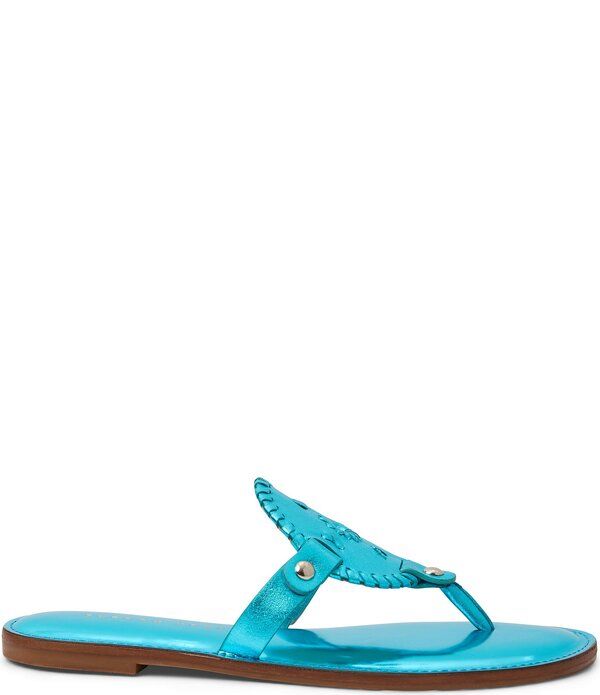 ジャックロジャース レディース シューズ サンダル レザー Jack Rogers Collins Leather Slip On Thong Sandals Turquoise ターコイズ