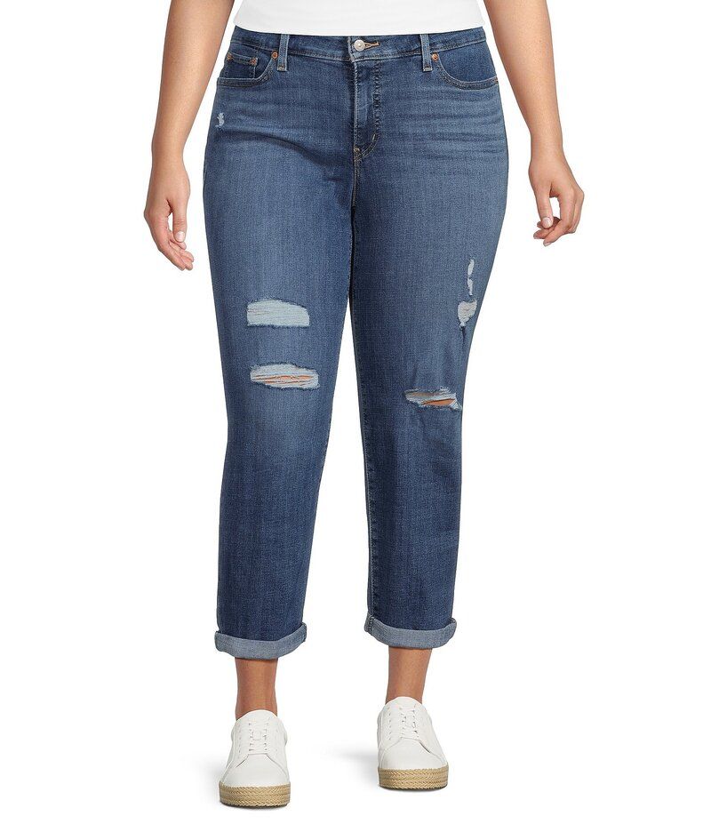 リーバイス レディース ボトムス デニムパンツ プラスサイズ ジーンズ LevisR Plus Size Boyfriend Mid Rise Jeans Indigo インディゴ