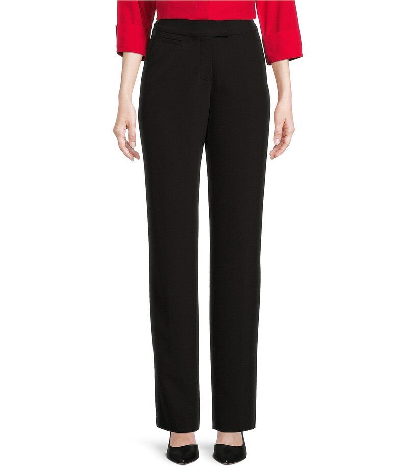 インベストメンツ レディース ボトムス カジュアルパンツ ストレート プチ パンツ Investments Petite Size the 5TH AVE fit Straight Leg Pants Black ブラック