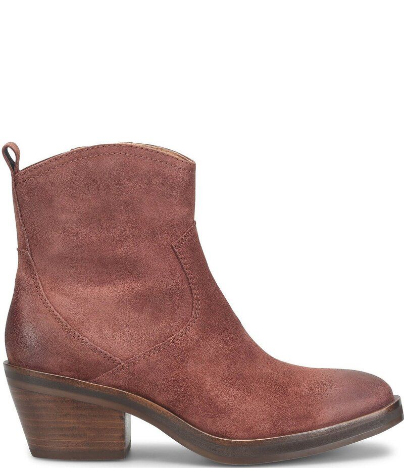 ソフト レディース シューズ ブーツ・レインブーツ スエード ブーツ Sofft Shaelynn Suede Western Booties Red レッド