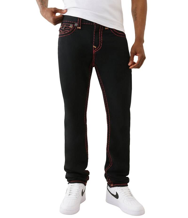 トゥルーレリジョン メンズ ボトムス デニムパンツ デニム ジーンズ True Religion Rocco Super T 32 Skinny Denim Jeans Black ブラック