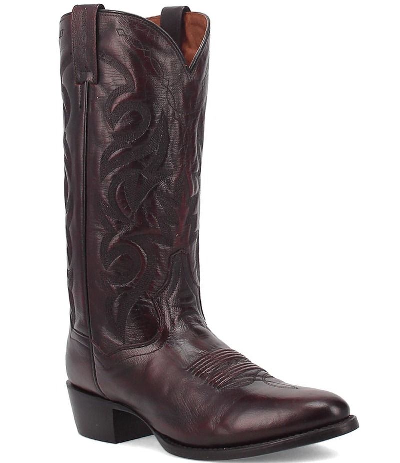 ダンポスト メンズ シューズ ブーツ・レインブーツ レザー Dan Post Mens Milwaukee 13 Leather Round Toe Western Boots Black Cherry ブラック