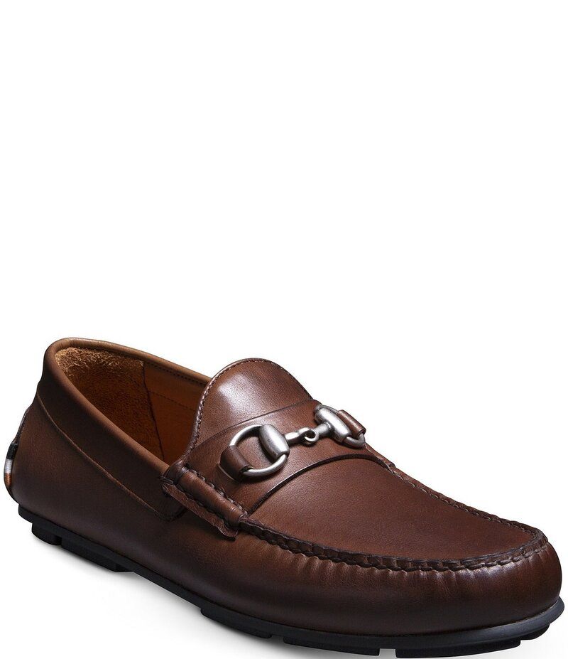 アレンエドモンズ メンズ シューズ レザー ローファー AllenEdmonds Mensebastian Leather Bit Buckle Driving Loafers Mahogany
