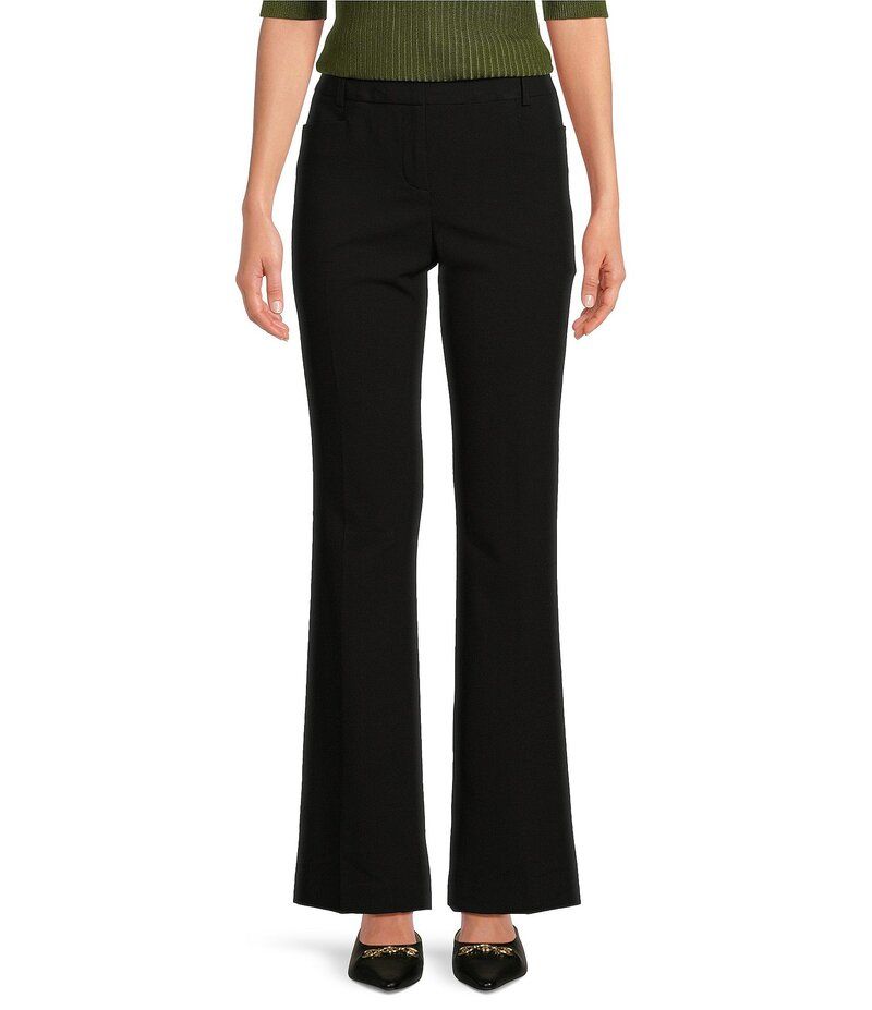 ダナキャラン レディース ボトムス カジュアルパンツ ストレート DKNY by Donna Karan Coordinating Modern Fit Flat Front Straight Leg Pant Black ブラック
