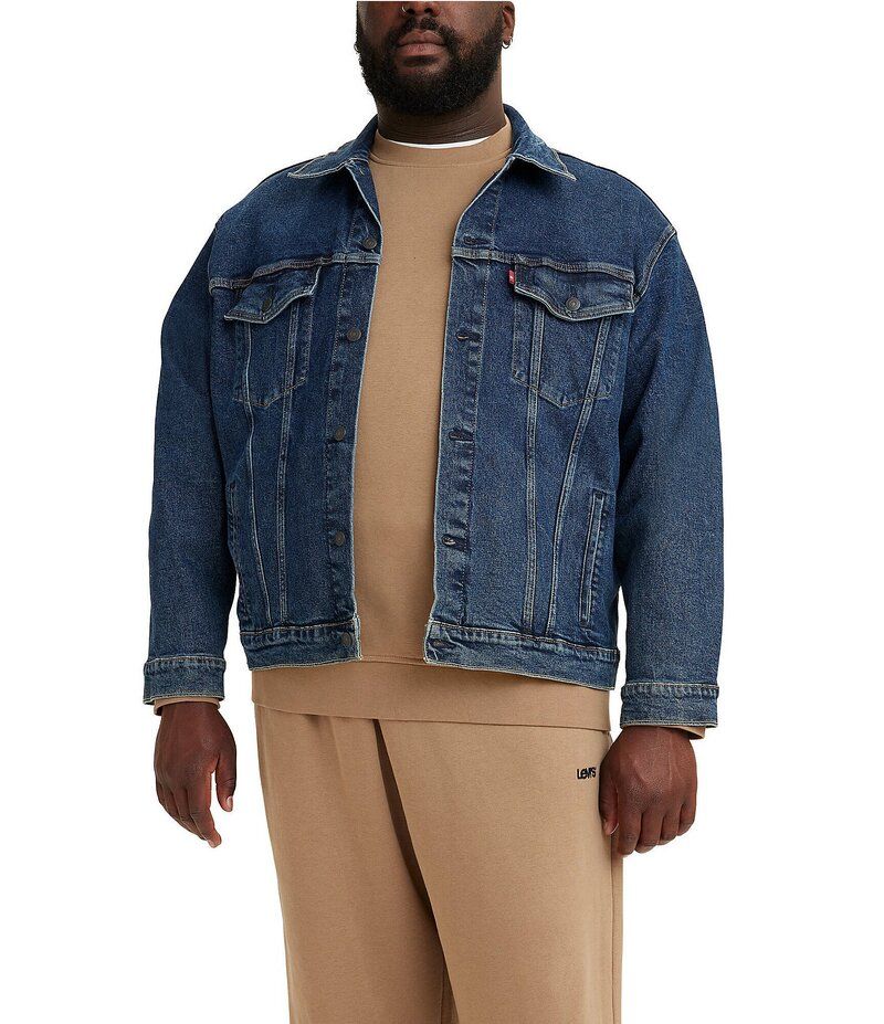 リーバイス メンズ アウター ジャケット・ブルゾン トール デニム ジャケット LevisR Big Tall Stretch Denim Trucker Jacket Colusa 20 デニム