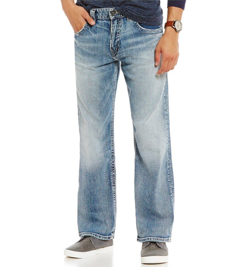 シルバー ジーンズ メンズ ボトムス デニムパンツ リラックスフィット Silver Jeans Co Gordie Relaxed Fit Light Wash Jeans Indigo インディゴ