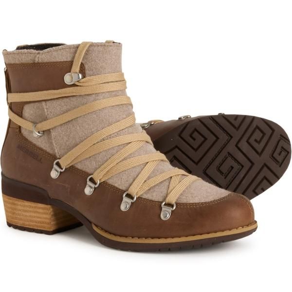 メレル レディース シューズ ブーツ・レインブーツ レザー Merrell Shiloh II Warm Boots Leather For Women Camel キャメル