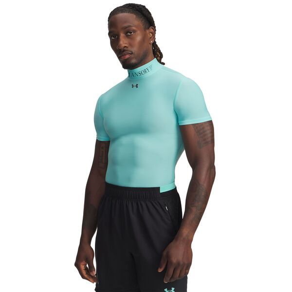 アンダーアーマー メンズ トップス シャツ モックネック Under Armour x Mansory Mens HeatGear Mock Neck Compression Shirtropical Tide