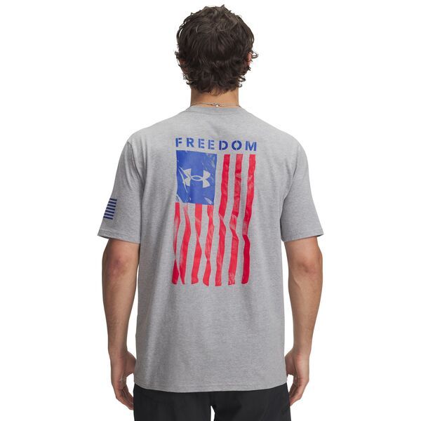 アンダーアーマー メンズ トップス Tシャツ グラフィック Under Armour Mens Freedom Flagraphic TShirt Steelight HeatherRed ヘザー