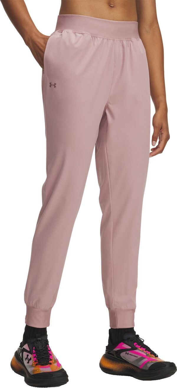 アンダーアーマー レディース ボトムス ハーフパンツ・ショーツ Under Armour Womens Rival HighRise Woven Pants TOURMALINE PINKMARN MIST ピンク