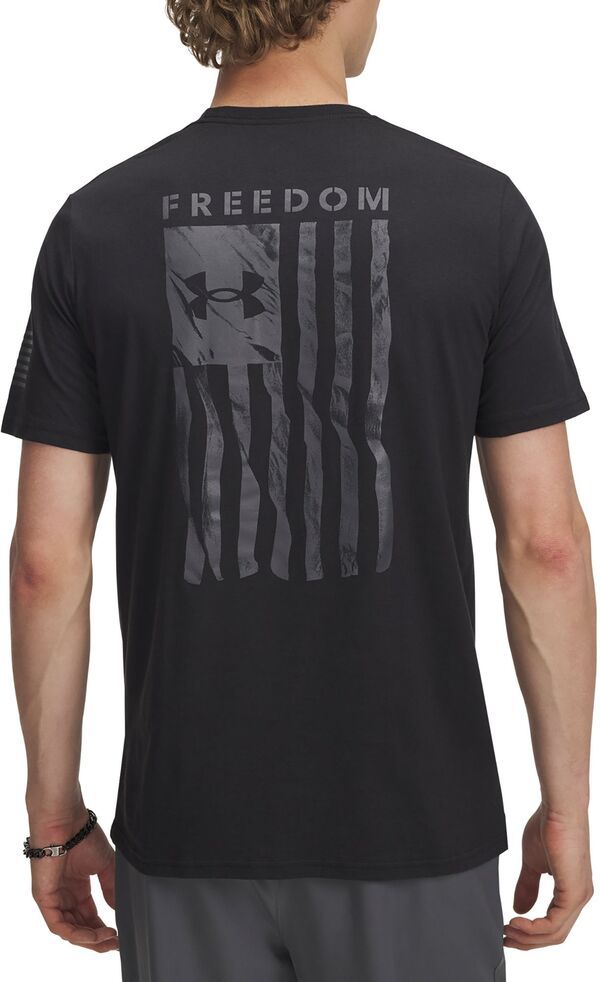 アンダーアーマー メンズ トップス Tシャツ グラフィック Under Armour Mens Freedom Flagraphic TShirt BlackCastlerock ブラック