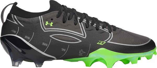 アンダーアーマー レディース シューズ スニーカー Under Armour Blur Pro Justin Jefferson Going Dark Football Cleats BlackGreen ブラック
