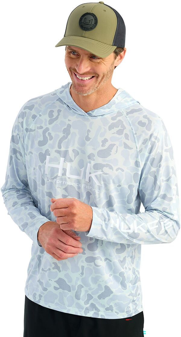 フック メンズ アウター パーカー・スウェット プリント HUK Mens Pursuit Lite KC Printed Hoodie Sky