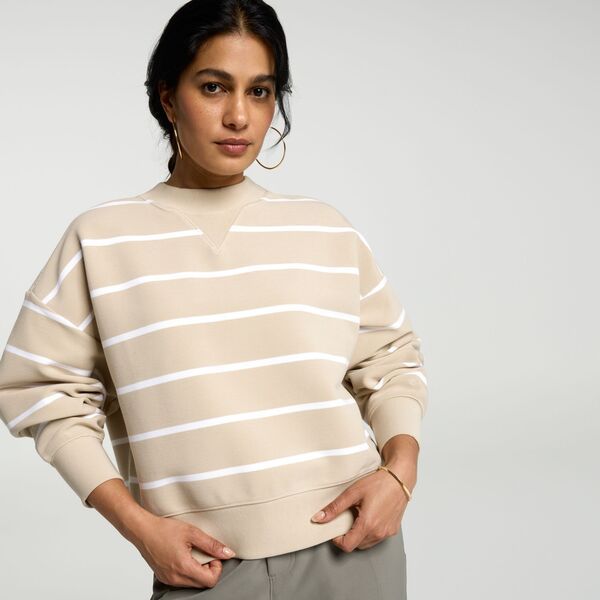 キャリー レディース アウター パーカー・スウェット クルーネック スキューバ CALIA Womenscuba Ottoman Crew Neckhaki Sand Stripe カーキ 9,786円