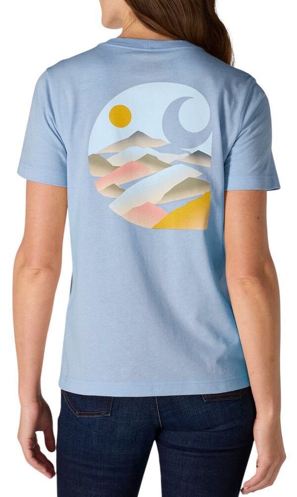 カーハート レディース トップス Tシャツ グラフィック Carhartt Womens Graphic Short Sleeve TShirt Light Faded Navy ネイビー