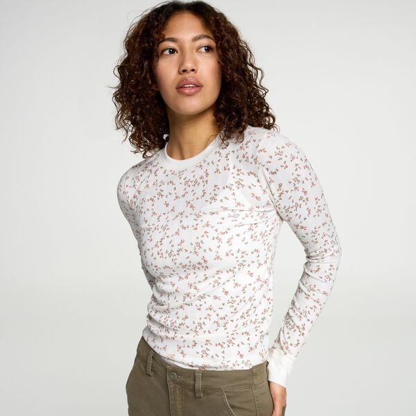 アルパインデザイン レディース トップス Tシャツ Alpine Design Womens Long Sleeve Pointelle Tee Alpine SnowFlower Garden